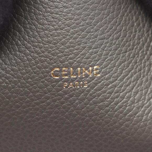 Celine Cabas Phantom Small Tote Bag, Leather, Women's, Gray, 189023 - Picture 4 of 5